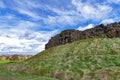 A hillwalking route up to ArthurÃ¢â¬â¢s Seat, the highest point in Edinburgh located at Holyrood Park, Scotland, UK